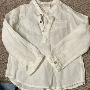 Nano White Button Down Shirt Long Sleeve